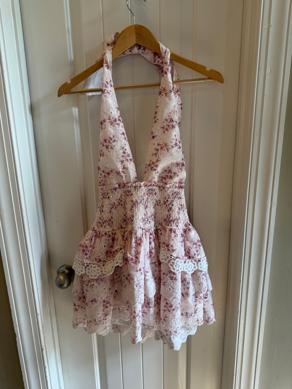 Reset halter mini dress Floral print